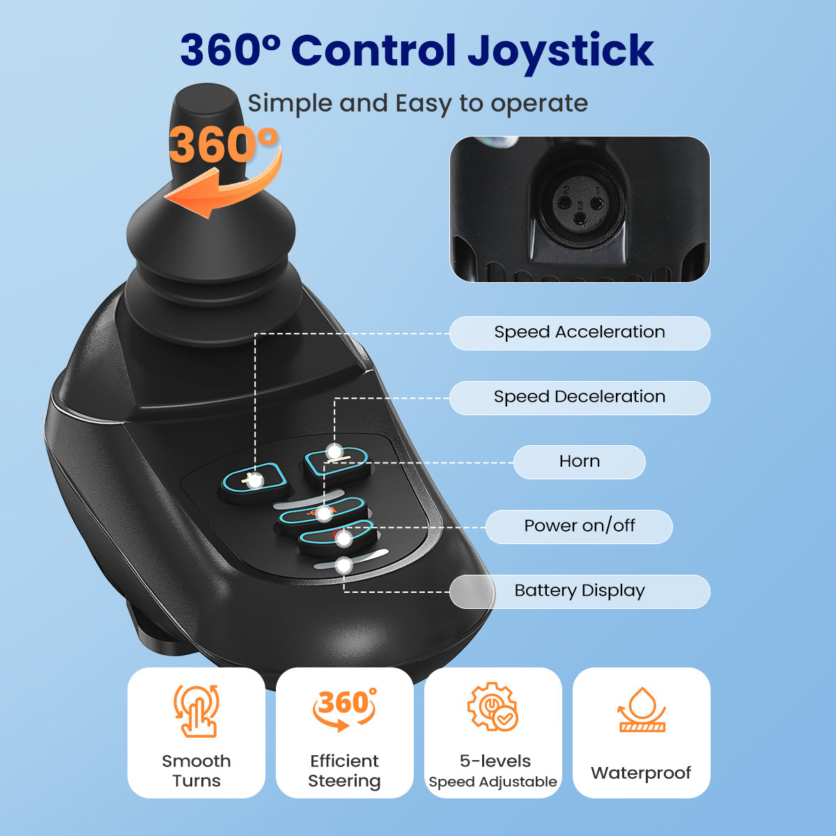 V62 Folding Portable Power Wheelchair