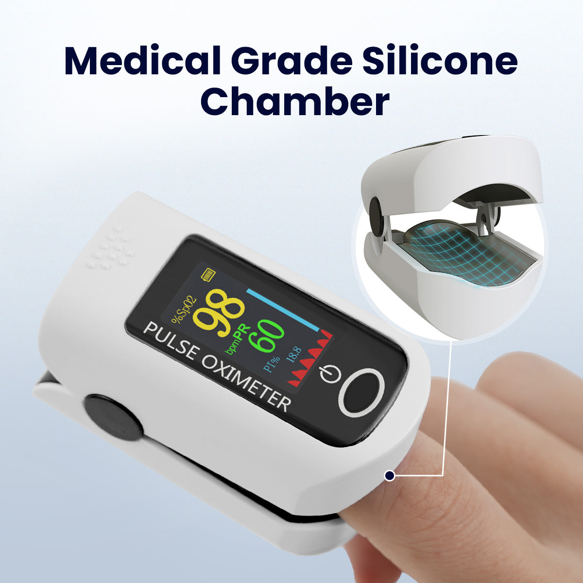 AT10 FDA-Cleared Fingertip Pulse Oximeter