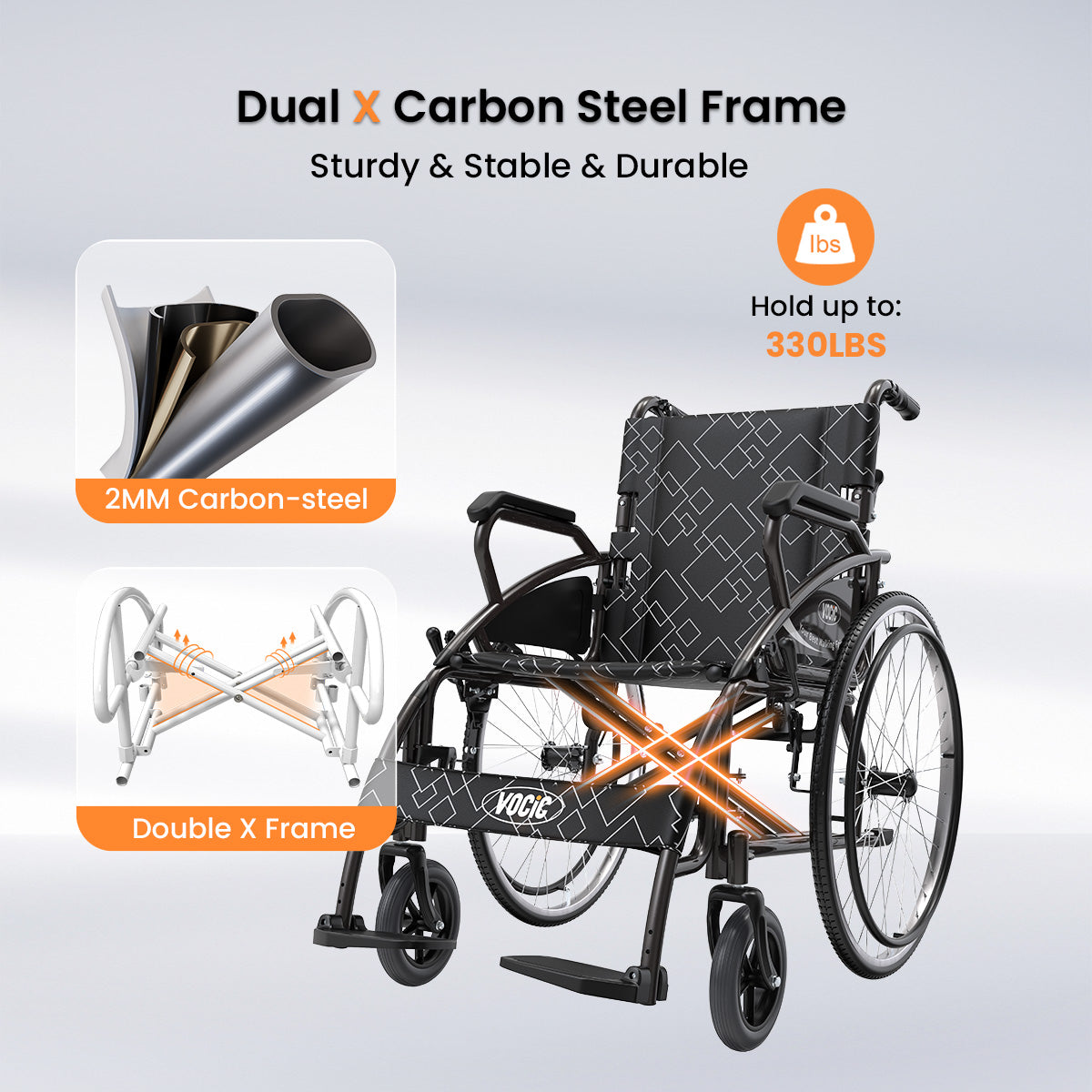 U31 3 In 1 Lightweight Foldable Manual Wheelchair